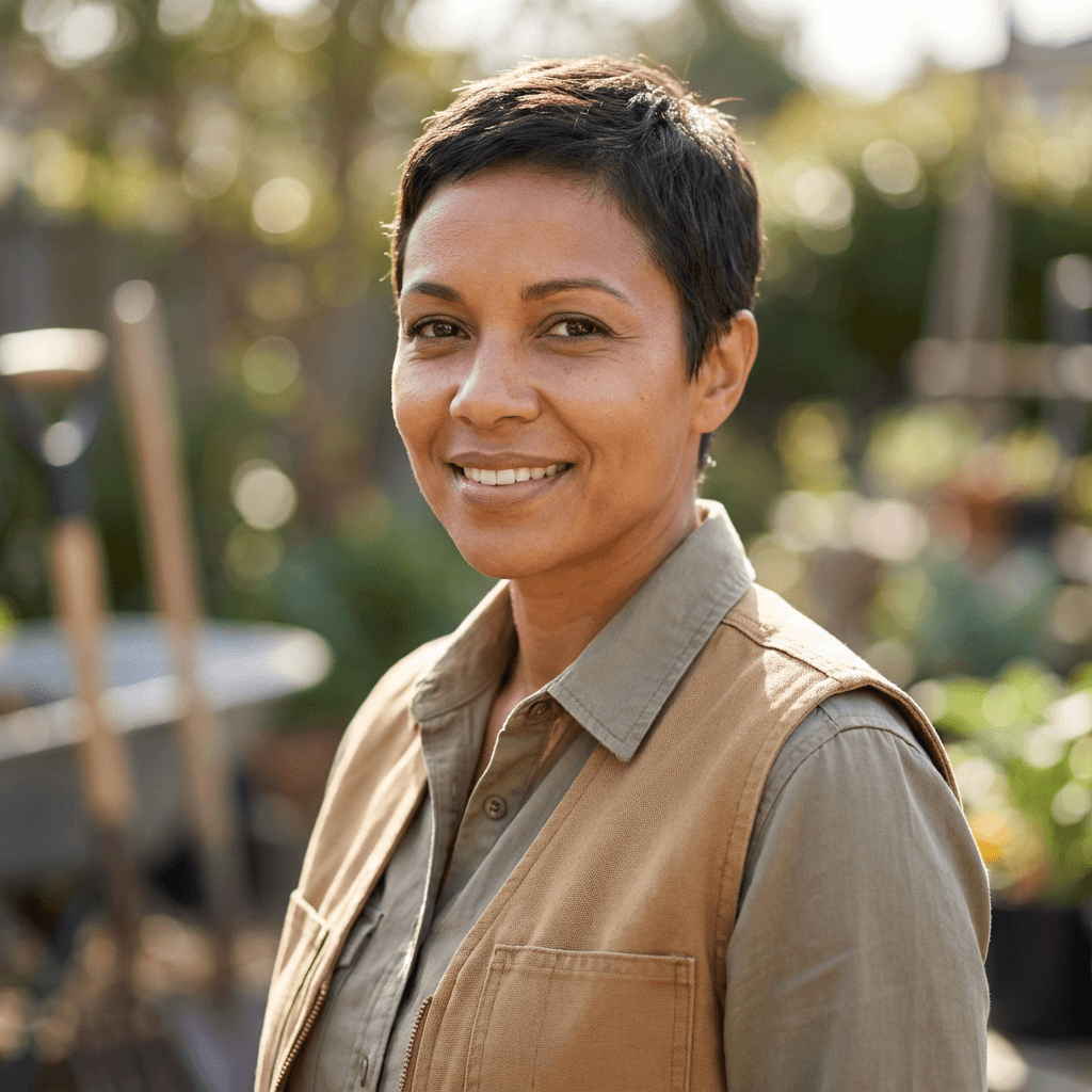 Female customer in her early 30s, White, casual home setting